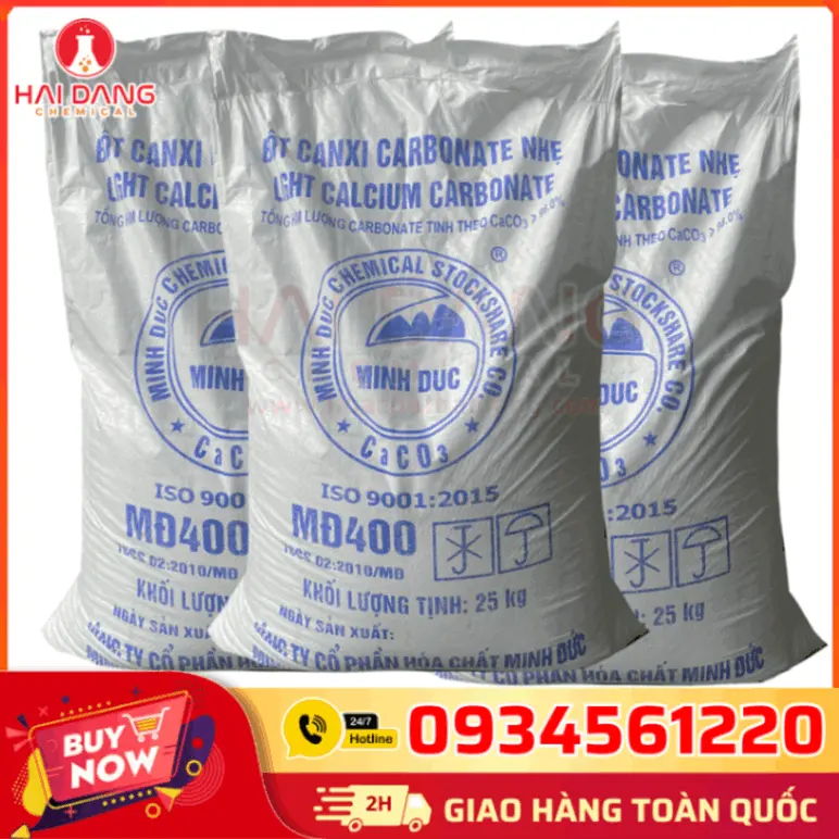Canxi Cacbonat CaCO₃ 95% Việt Nam 25kg/bao