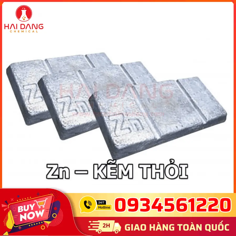 Kẽm Thỏi ZN Pháp 25kg/thỏi ±1kg, 1 kiện 40 thỏi
