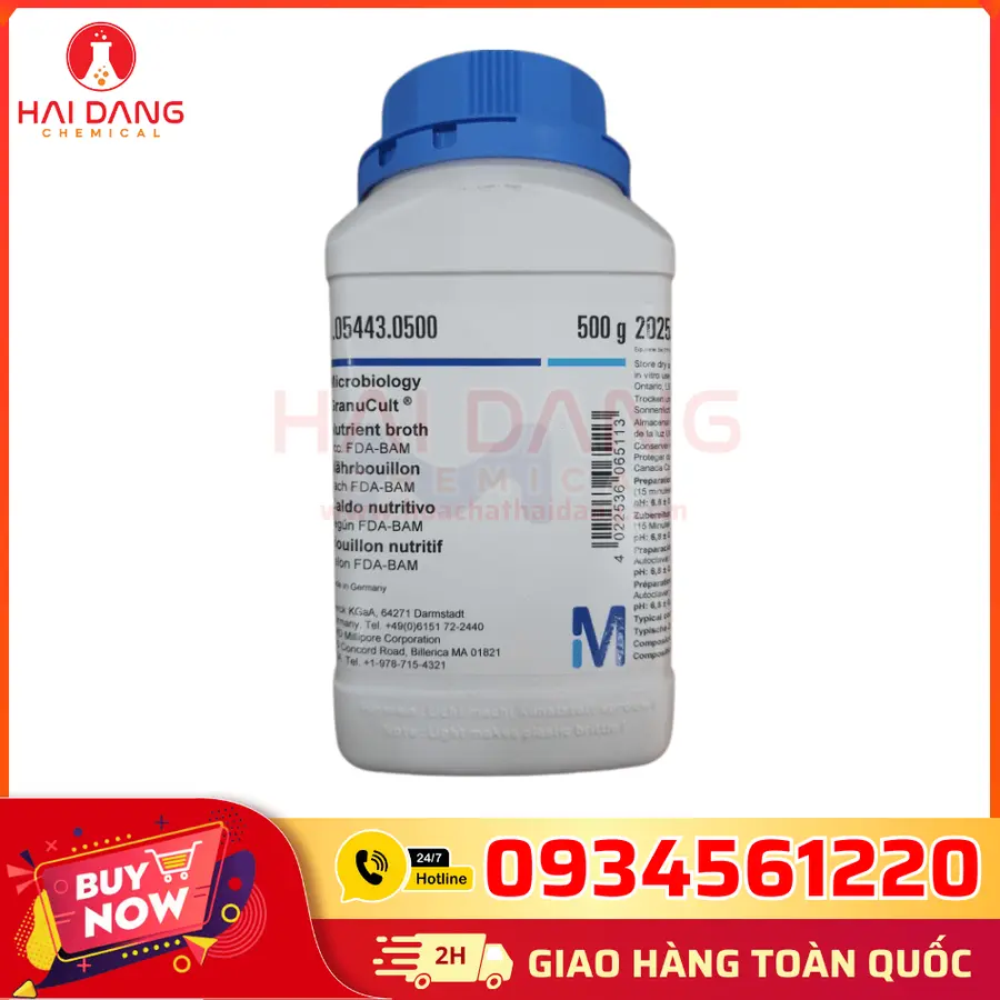 Nutrient Broth Môi Trường Dịch Lọ 500g – Merck