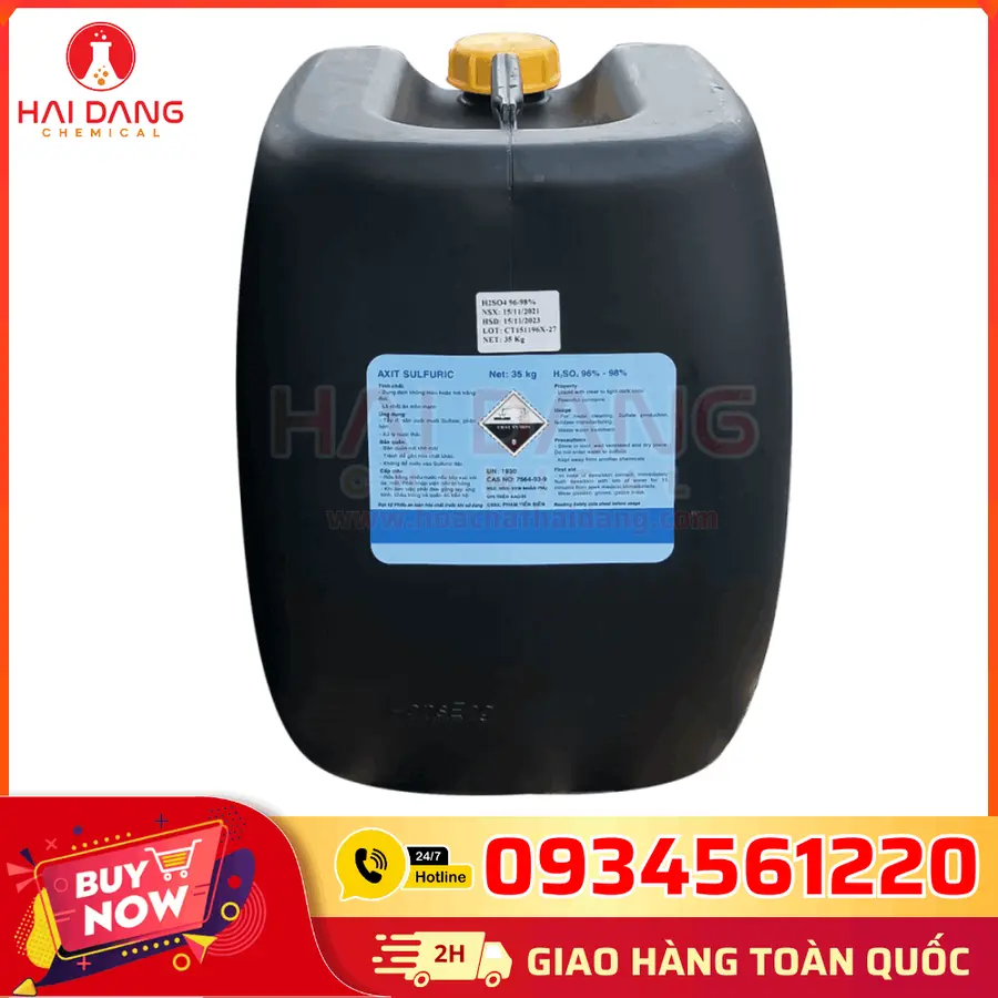 Axit Sunfuric | H₂SO₄ | 98% | Việt Nam | 35kg/can