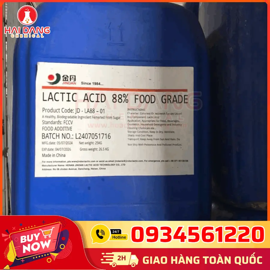 Acid Lactic C3H6O3 88% Trung Quốc 25kg/can