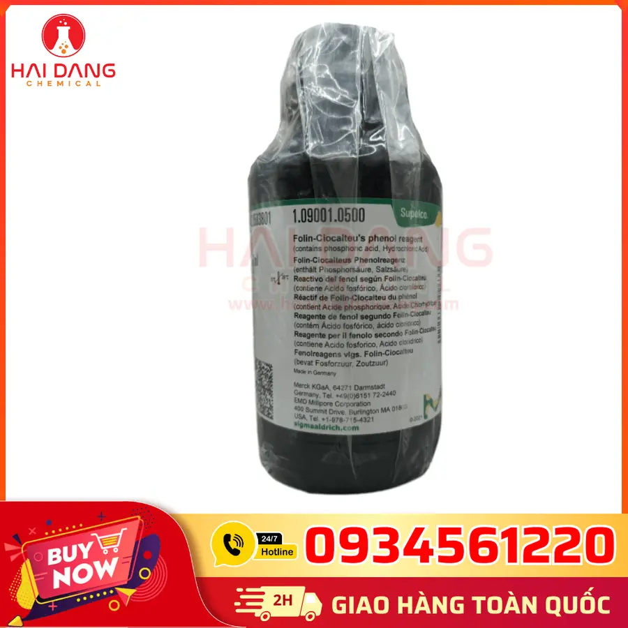 Folin Ciocalteu Phenol Reagent Đức Merck Lọ 500ml