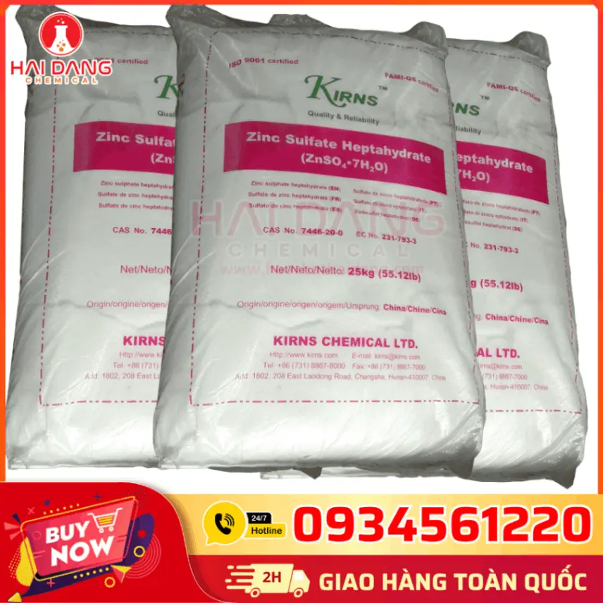 Zinc Sulphate ZnSO₄ Việt Nam 25 kg/bao