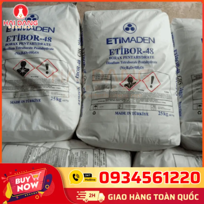 Hàn The Na2B4O7.5H2O Thổ Nhĩ Kỳ 25kg/bao