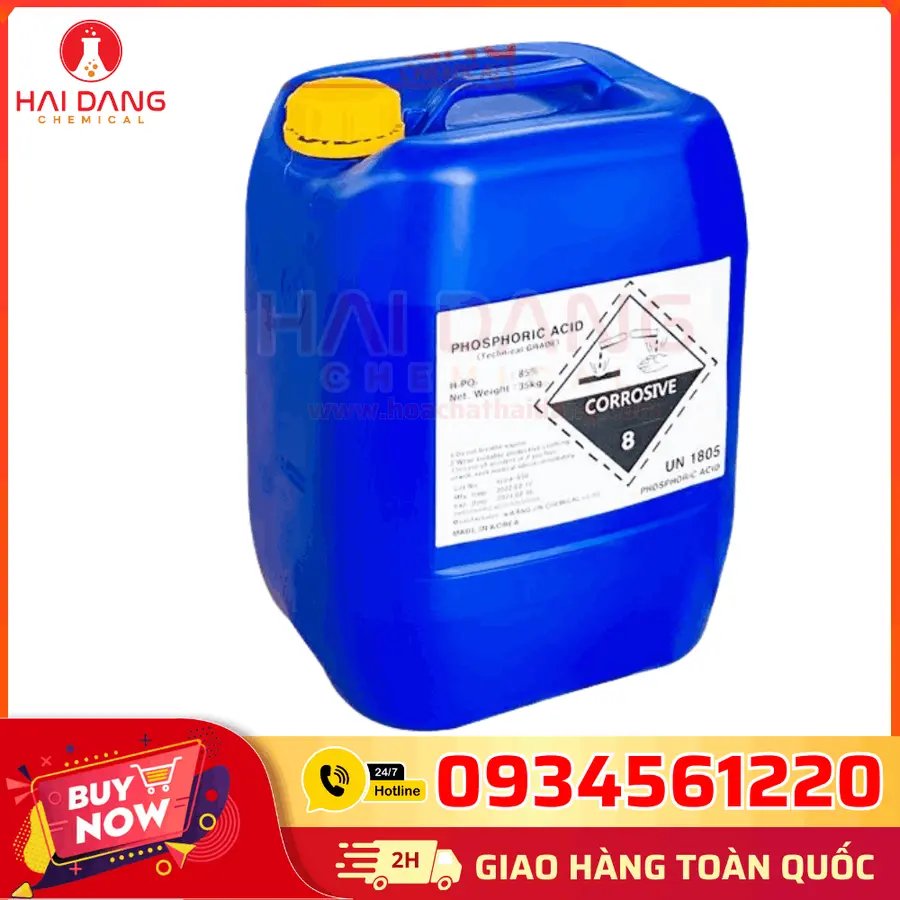 Acid Phosphoric H3PO4 85% Trung Quốc 35kg/can