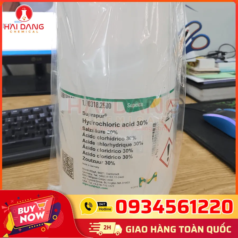 Hydrochloric Acid HCl 30% Merck – Lọ 2.5L