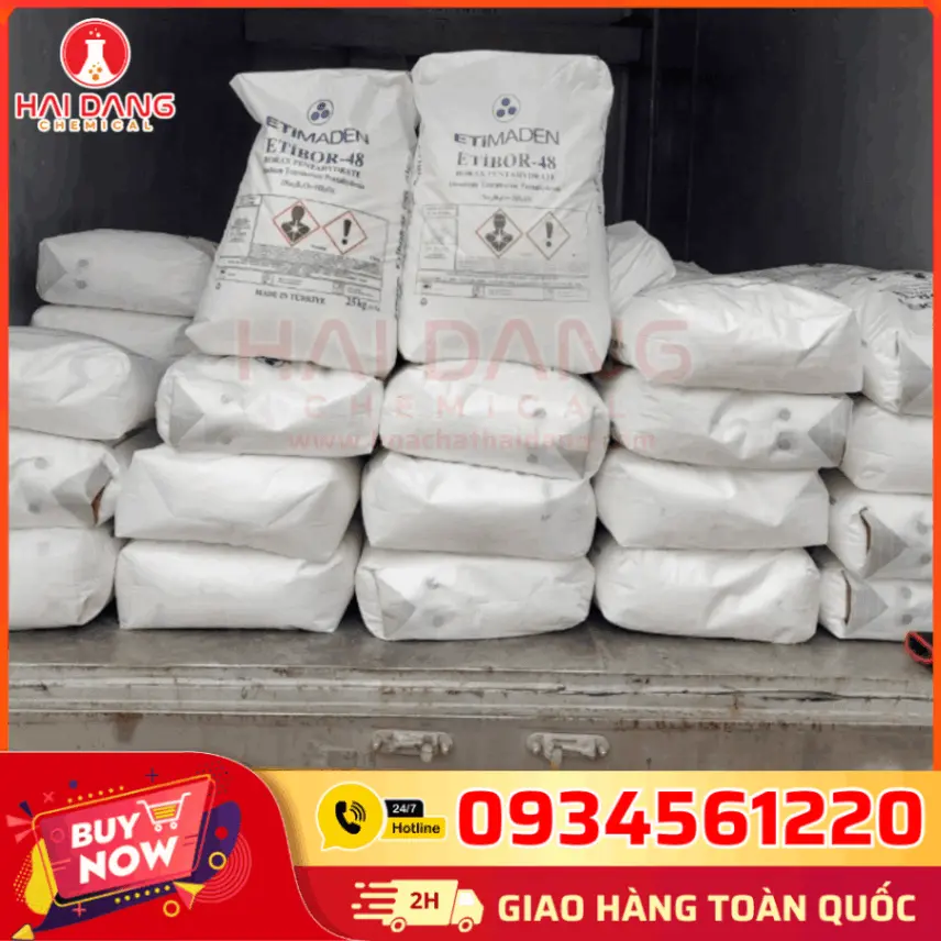 Hàn The Na2B4O7.5H2O Thổ Nhĩ Kỳ 25kg/bao