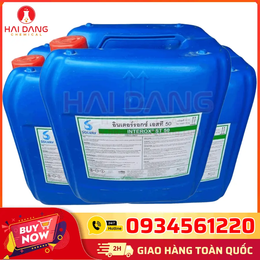 Oxy Già (Hydrogen Peroxide) H₂O₂ 50% Thái Lan 35kg/can