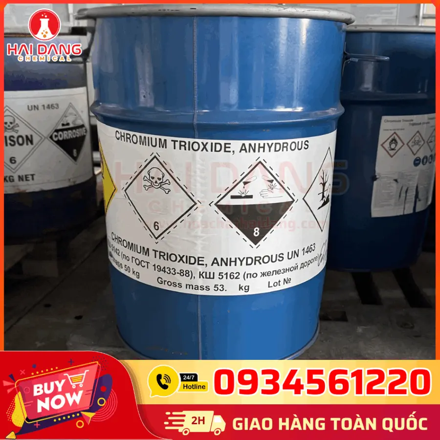 Chromium Trioxide (CrO3) 99% Nga 50kg/thùng