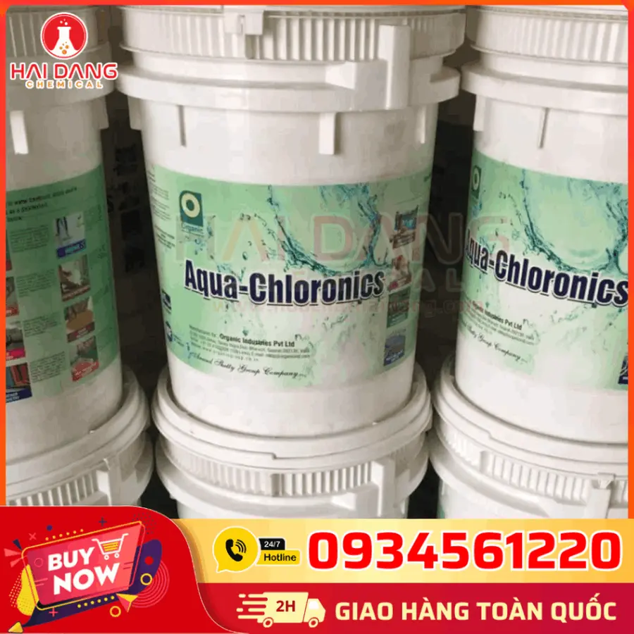 Clorin Aqua Chloronics Ca(ClO)₂ Ấn Độ 70% 45kg/thùng