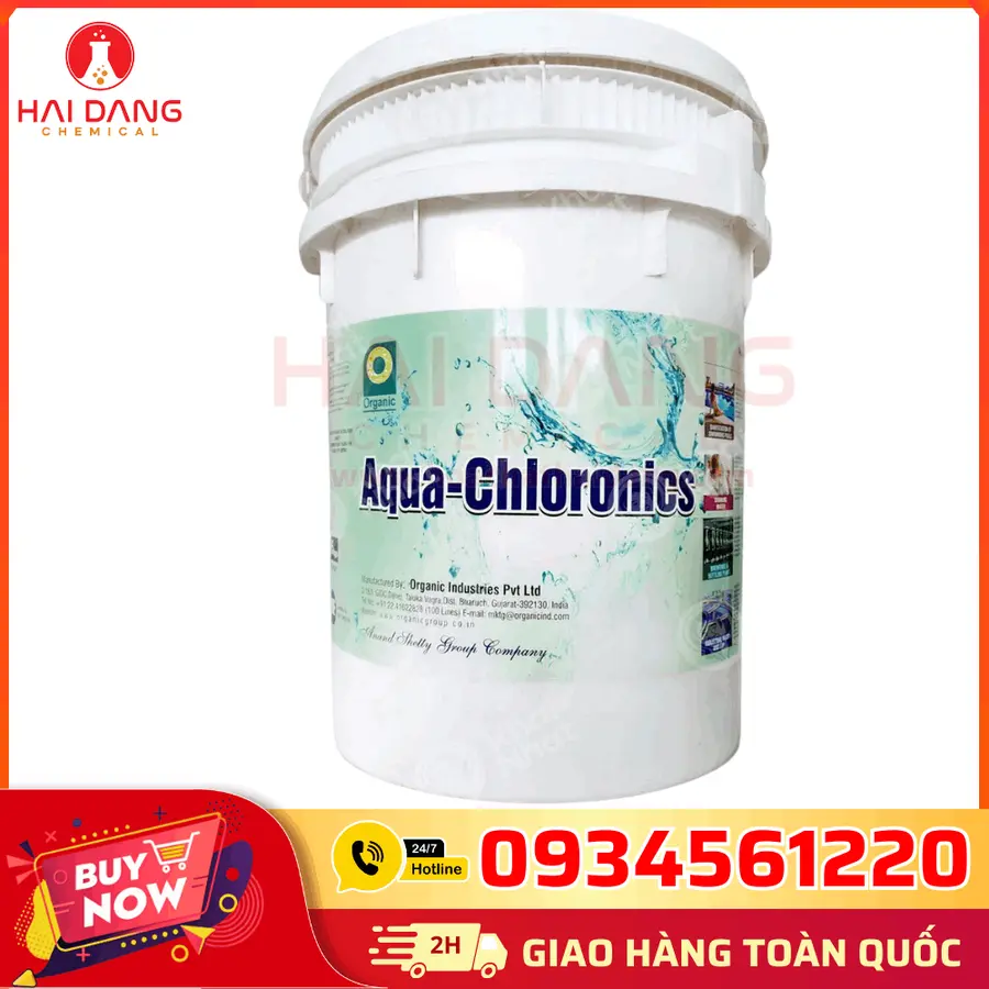 Clorin Aqua Chloronics Ca(ClO)₂ Ấn Độ 70% 45kg/thùng