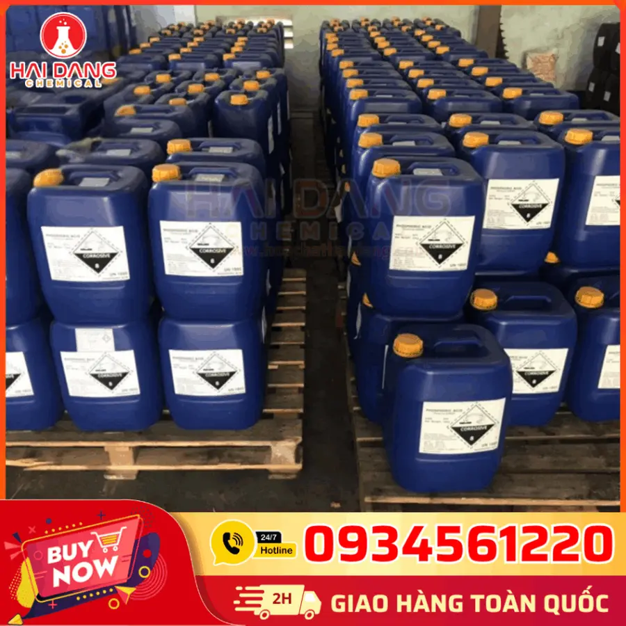 Axit Photphoric H3PO4 85% Trung Quốc 35kg/can