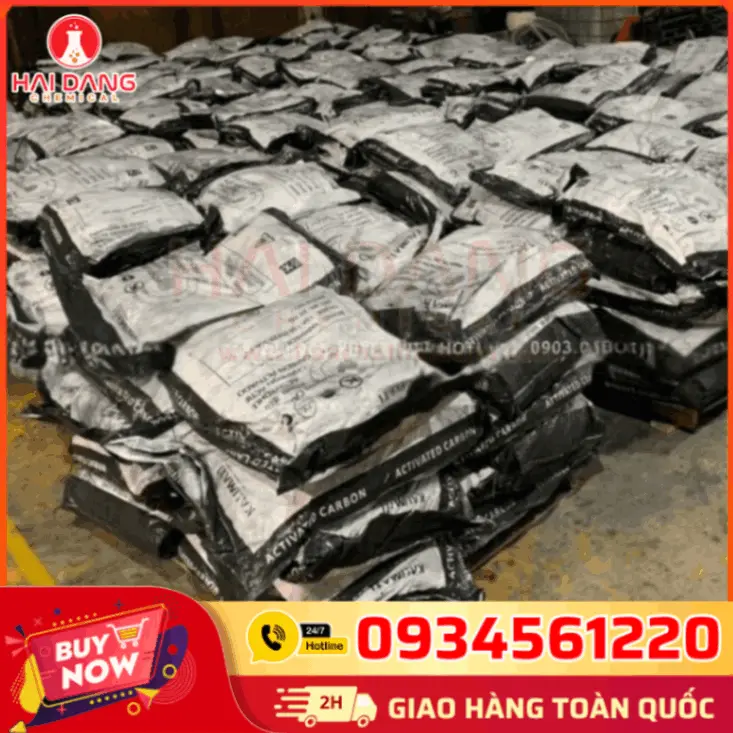 Carbon Hoạt Tính (Than Hoạt Tính) | C | I-ốt 900-1100 | Ấn Độ | 25kg/bao