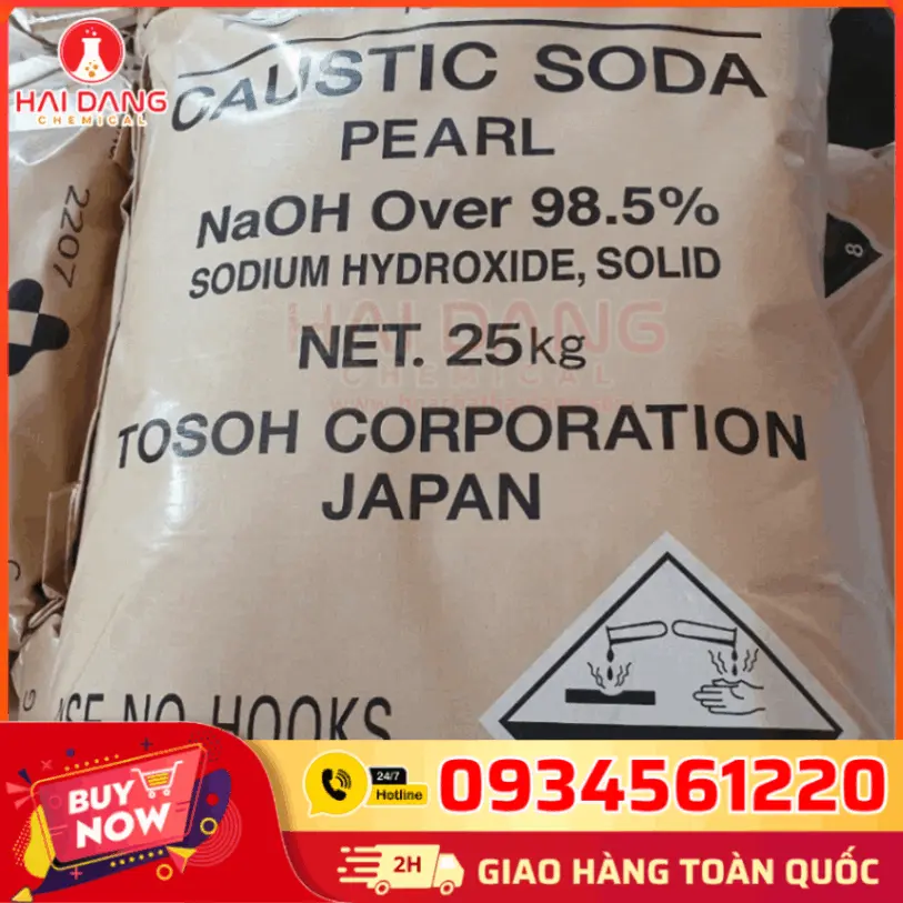 Sodium Hydroxide NaOH 99% Nhật Bản 25kg/bao