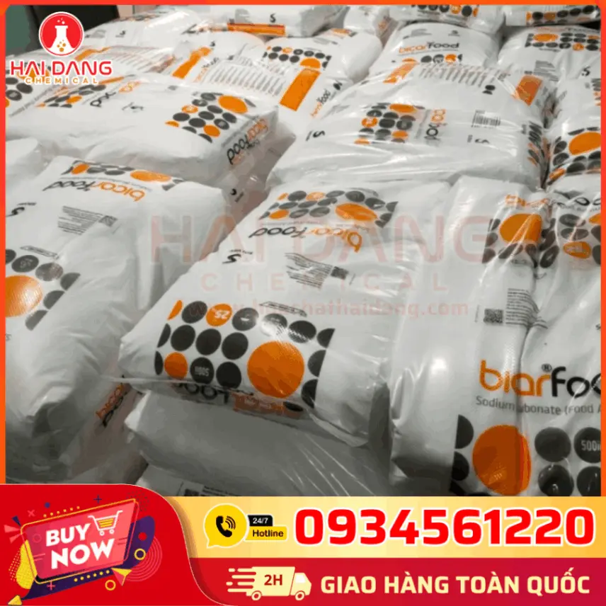 Sodium Bicarbonate Bicarfood NaHCO₃ Ý 25kg/bao – Hóa Chất Ổn Định pH Trong Xử Lý Nước Thải