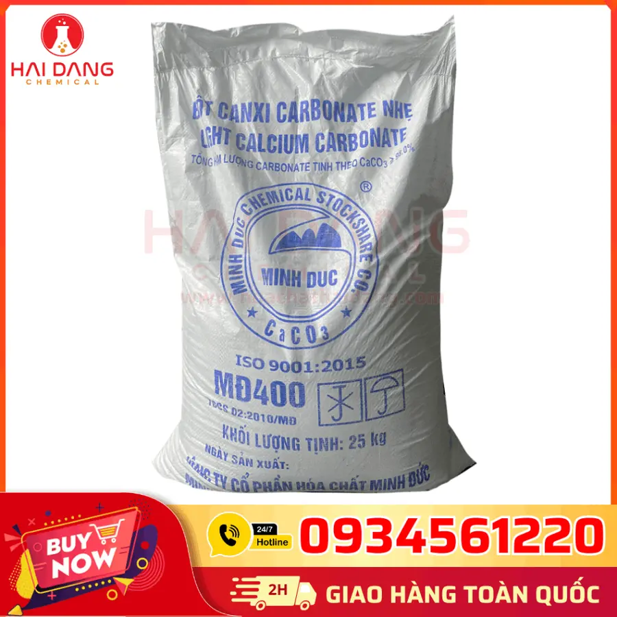 Canxi Cacbonat CaCO₃ 95% Việt Nam 25kg/bao