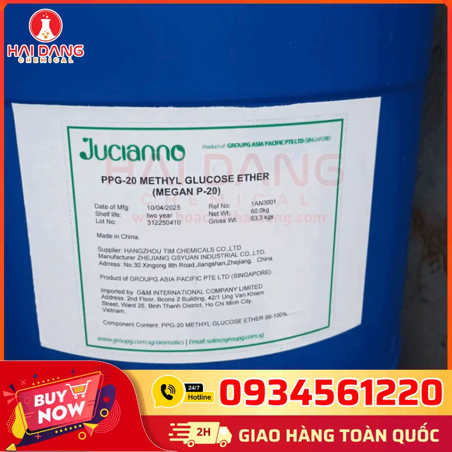 Methyl Glucose Ether (MGE) Singapore 60kg/thùng