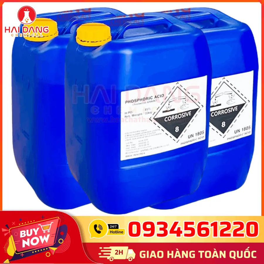 Acid Phosphoric H3PO4 85% Trung Quốc 35kg/can