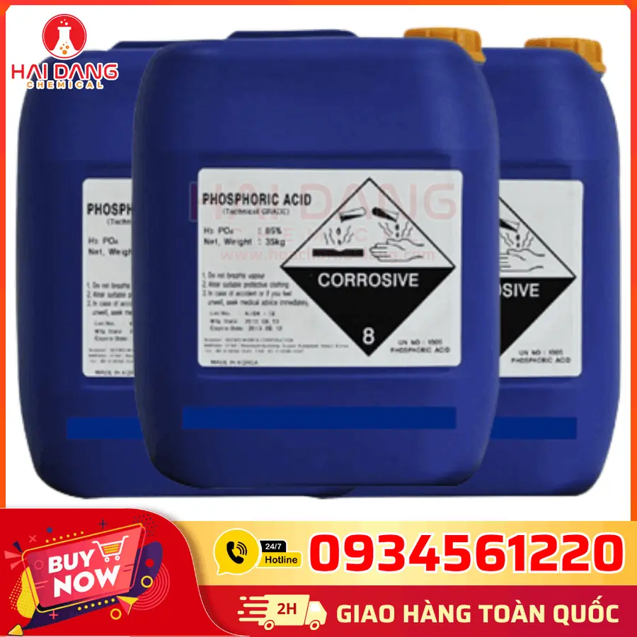 Axit Photphoric H3PO4 85% Trung Quốc 35kg/can