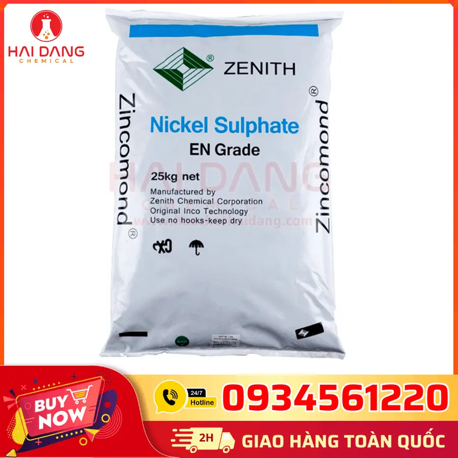 Nickel Sulphate NiSO4.6H2O Đài Loan 25kg/bao