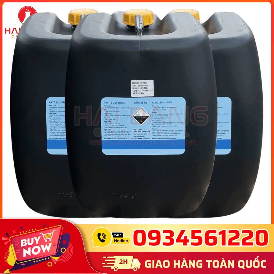 Axit Sunfuric | H₂SO₄ | 98% | Việt Nam | 35kg/can