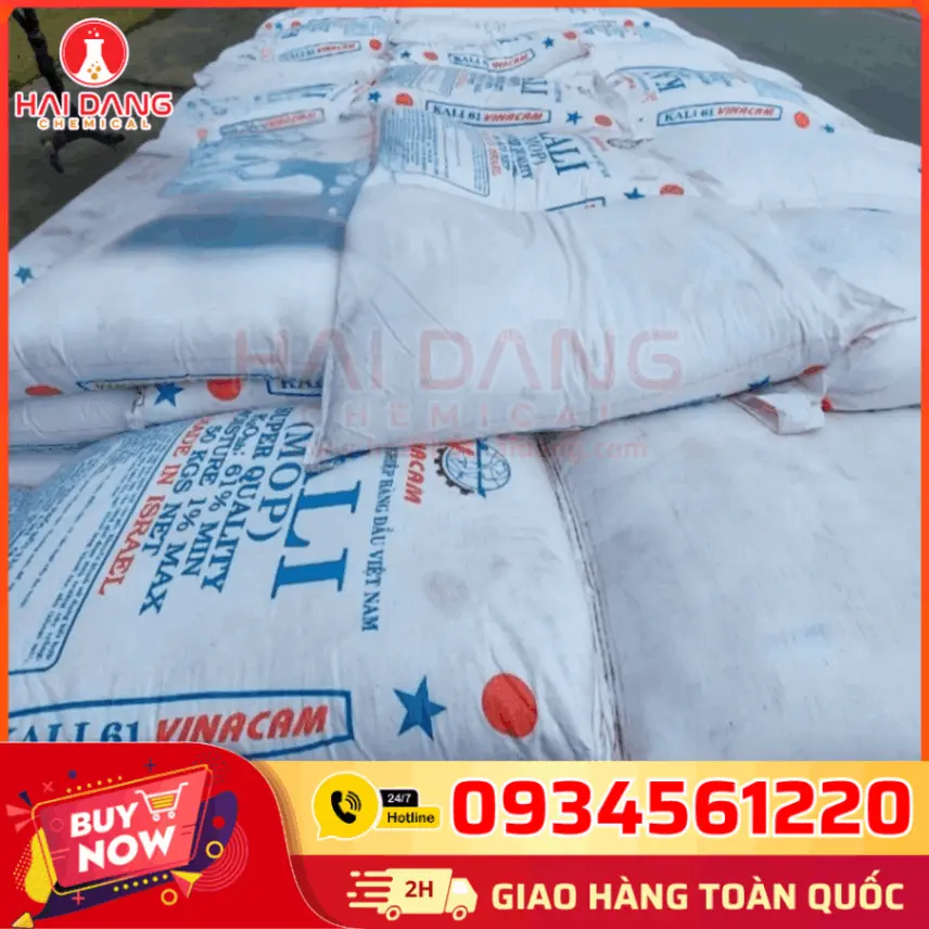 Kali Clorua KCl 99% Israel 50kg/Bao – Bổ Sung Khoáng Kali, Ổn Định Môi Trường
