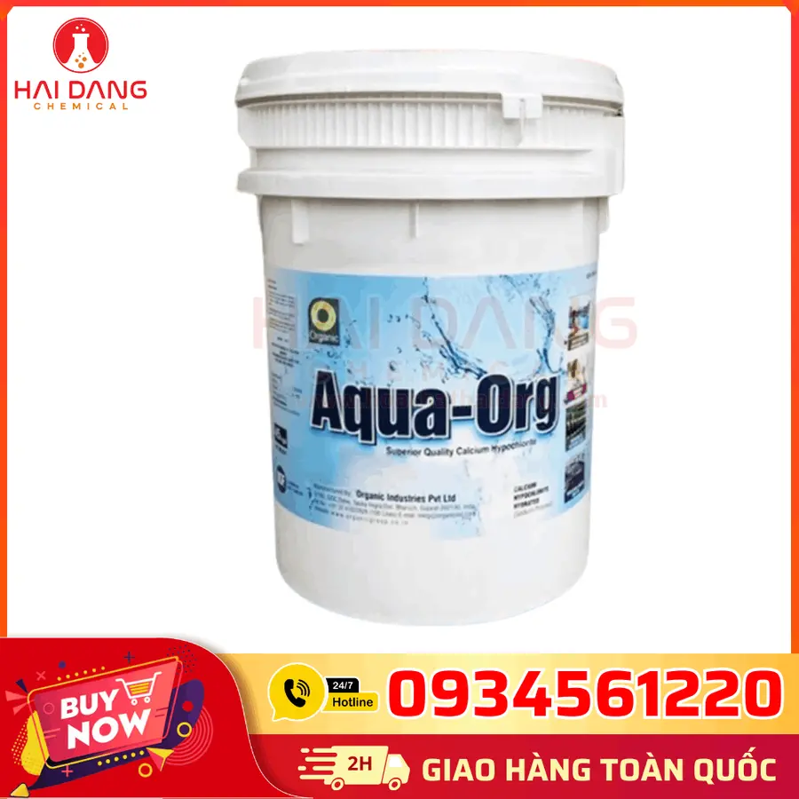 Chlorine Aqua Org (Calcium Hypochlorite) Ca(ClO)₂ 70% Ấn Độ Thùng 45kg