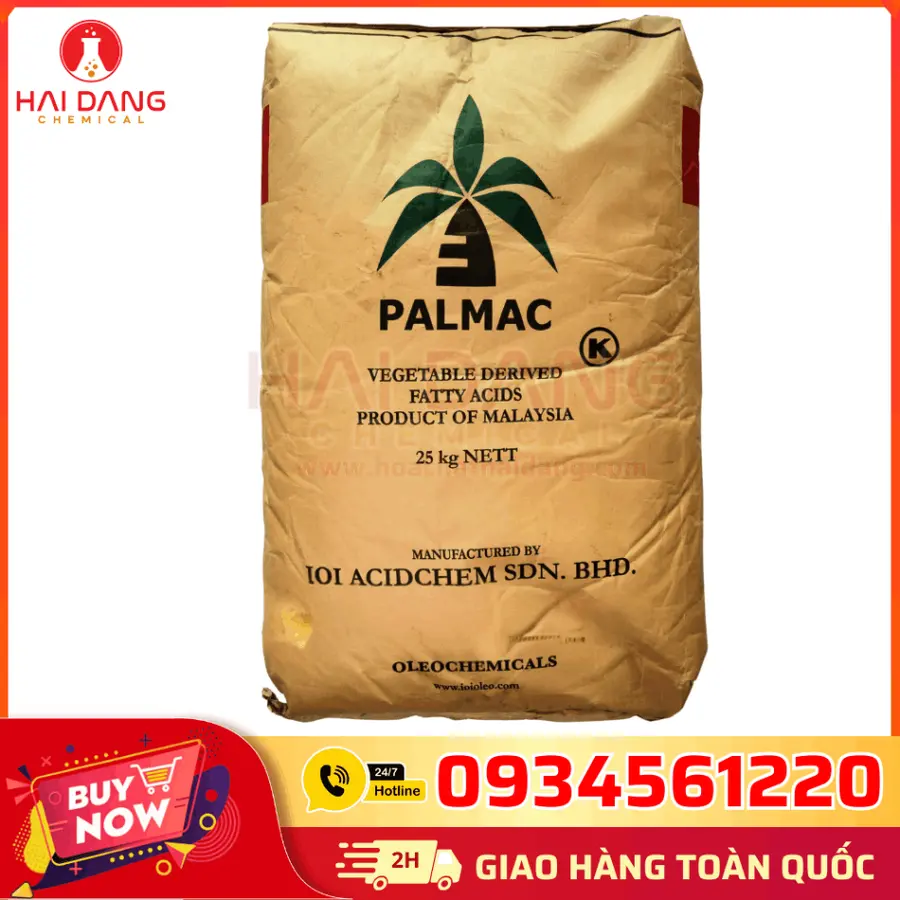 Acid Stearic Palmac CH3(CH2)16COOH Malaysia 25kg/bao