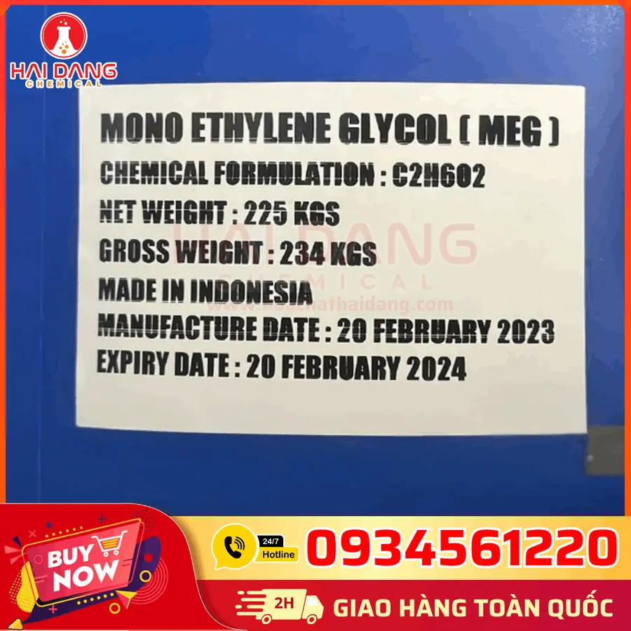 Ethylene Glycol C2H6O2 - Dung môi pha sơn