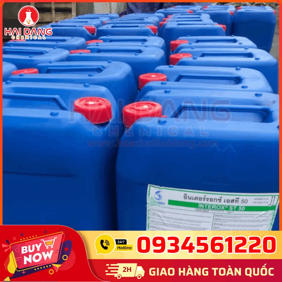 Oxy Già (Hydrogen Peroxide) H₂O₂ 50% Thái Lan 35kg/can