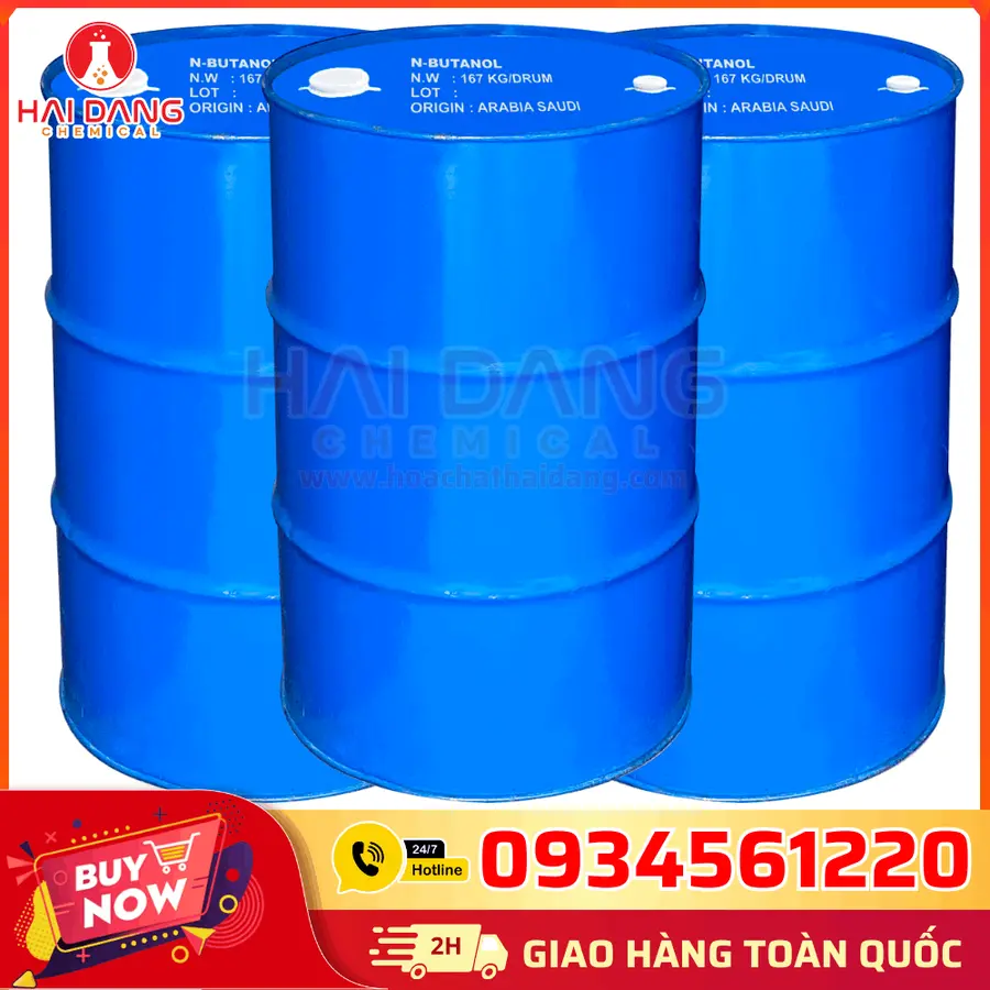 N-Butanol C4H10O 99% – Phuy 165kg – Dung môi Alcohol pha sơn