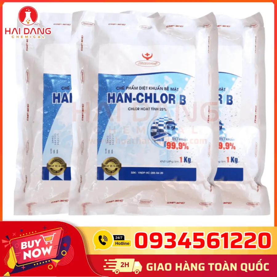 Cloramin B 1kg – Khử Trùng Ao Nuôi, Dụng Cụ – Diệt Vi Khuẩn Mạnh