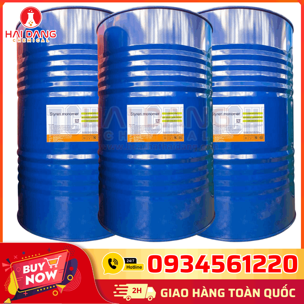 Styrene Monomer SM 180kg/Phuy Đài Loan – Dung Môi Sản Xuất Nhựa, Cao Su