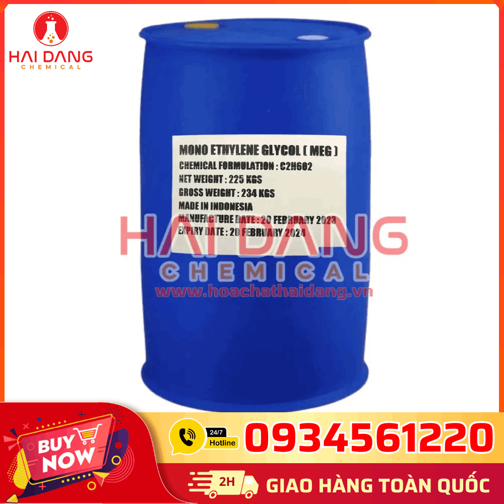Ethylene Glycol EG C₂H₆O₂ – Dung Môi Pha Sơn Công Nghiệp Cao Cấp