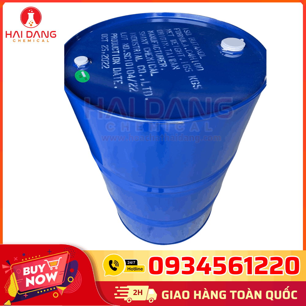 Phuy 167kg Iso Butanol – Hóa Chất Công Nghiệp Cho Sơn, Keo, Nhựa, Cao Su, Mực In