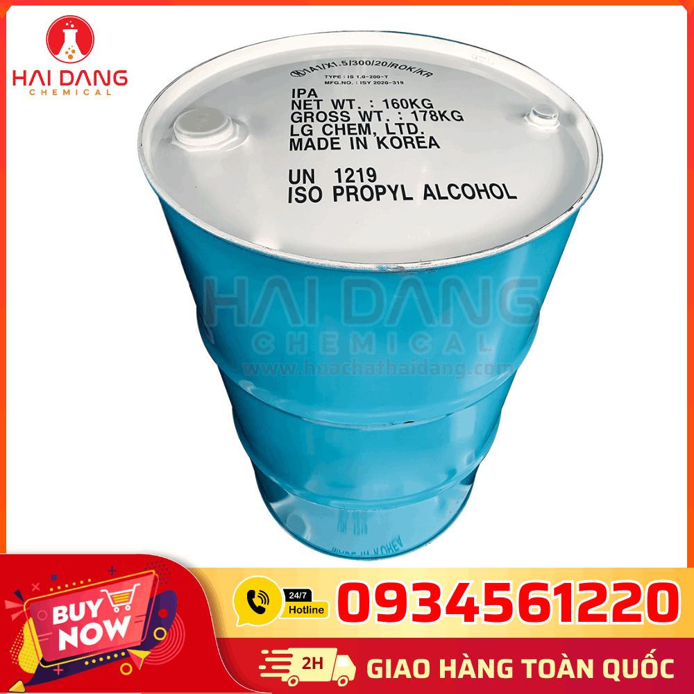 Isopropyl Alcohol IPA C₃H₈O 99.9% Hàn Quốc – Dung Môi Tẩy Rửa Linh Kiện, Thiết Bị Chính Xác