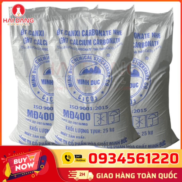 Bột Đá CaCO₃ 95% Việt Nam Bao 25kg – Nguyên Liệu Nhựa, Sơn, Giấy, Cao Su