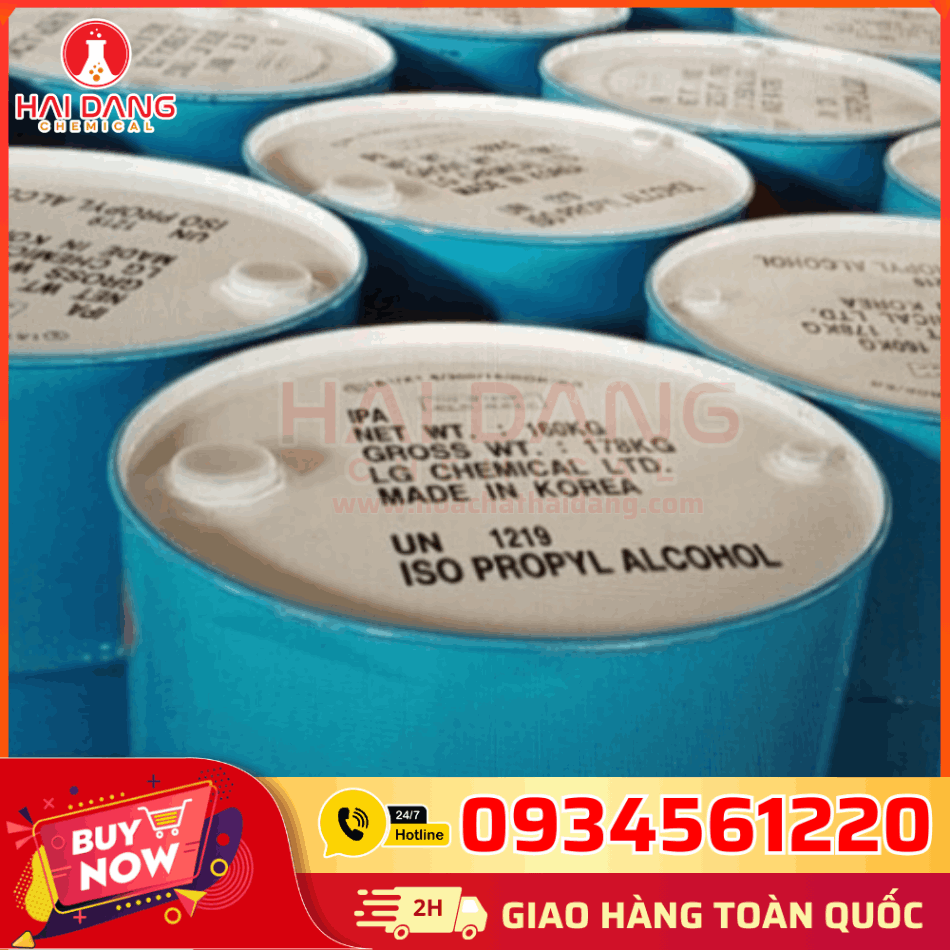 Kho Hàng Iso Propyl Alcohol IPA Hàn Quốc 160kg Phuy – Hóa Chất Hải Đăng Cung Cấp