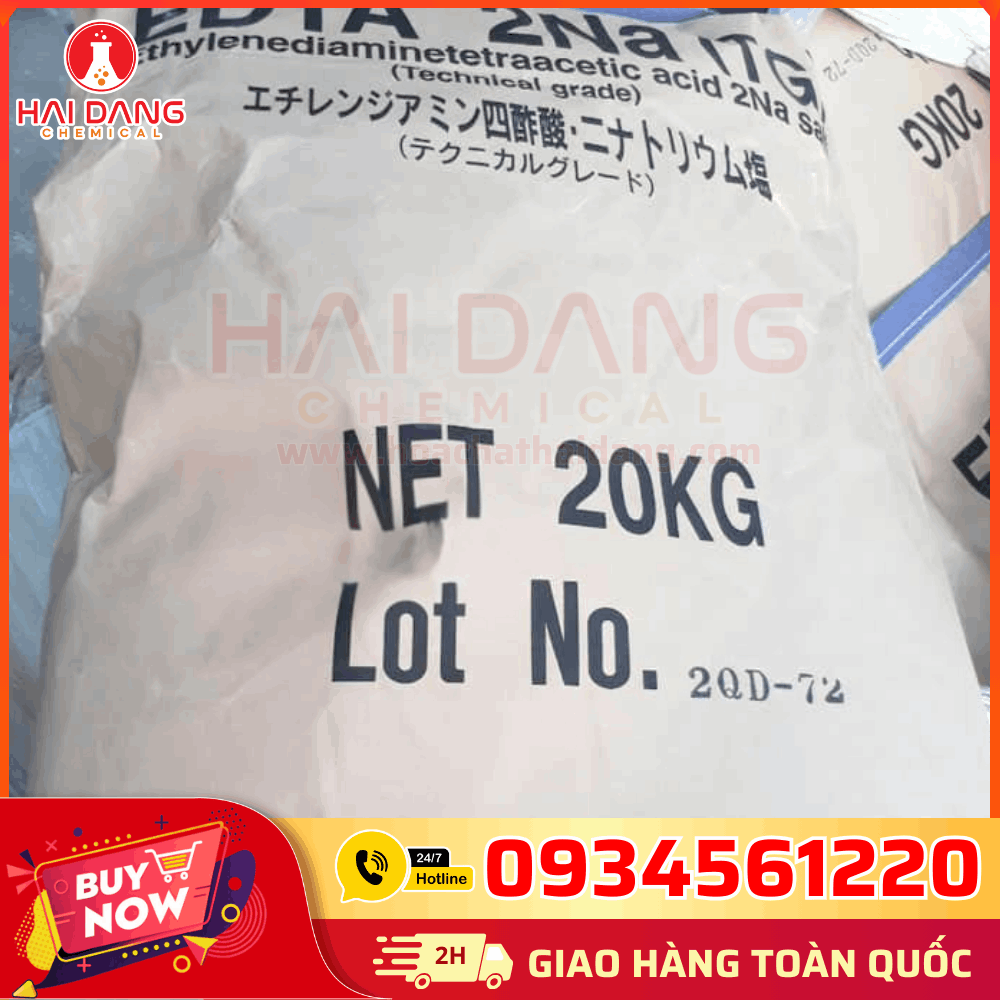 EDTA 2Na – Xuất Xứ Nhật Bản Chính Hãng 20kg/bao Chuẩn COA, MSDS