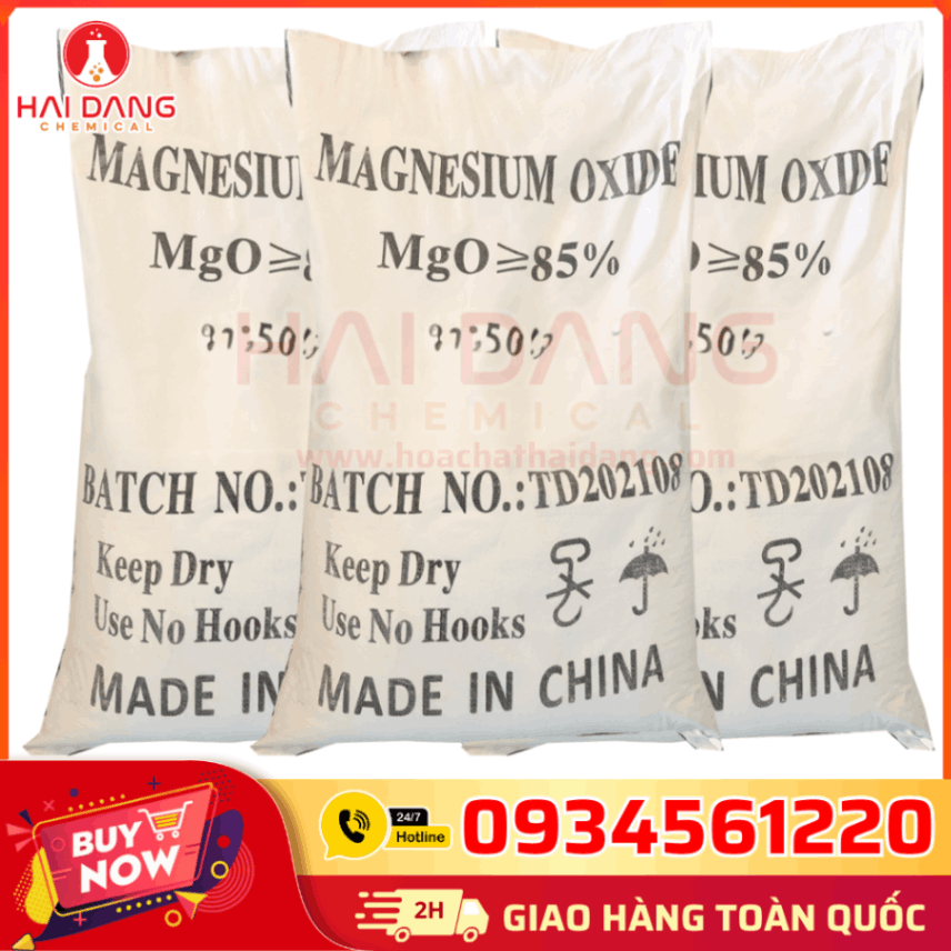 MgO 85% Trung Quốc 50kg – Hóa chất Magnesium Oxide, độ tinh khiết cao, ứng dụng trong gốm sứ và thức ăn chăn nuôi.