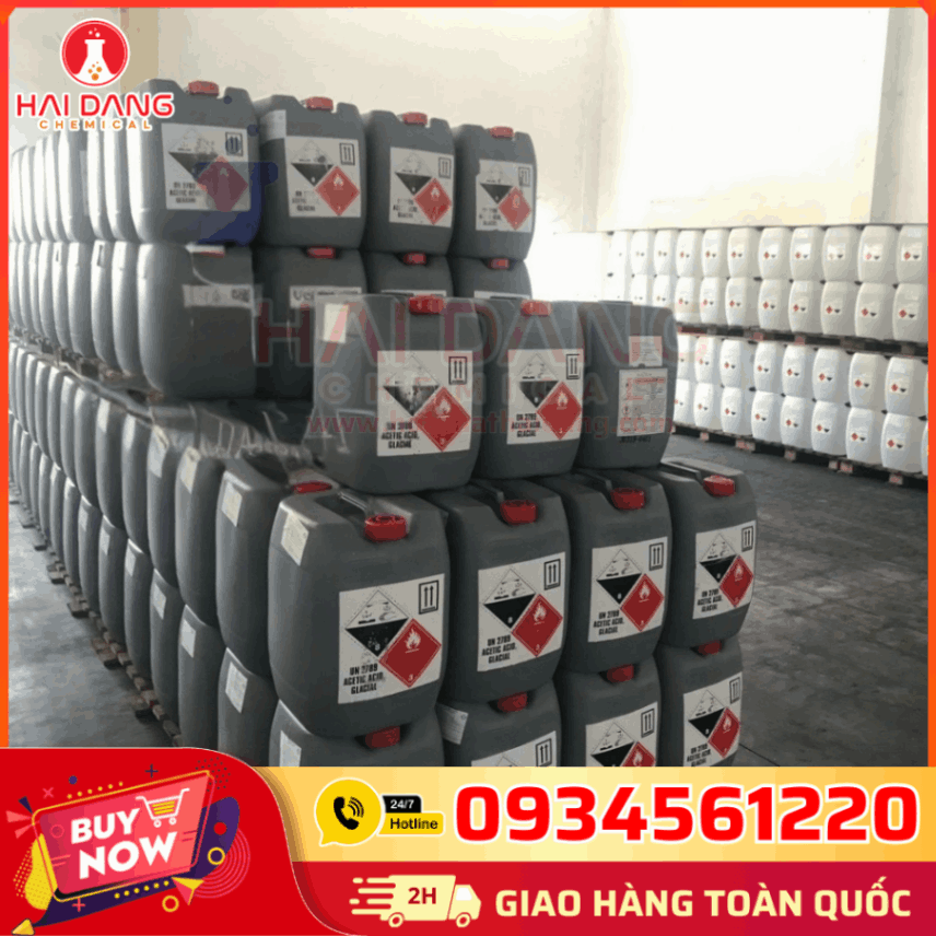 Kho Hàng Axit Axetic 99% Đài Loan – Hóa Chất Hải Đăng Cung Cấp Toàn Quốc, COA MSDS Đầy Đủ