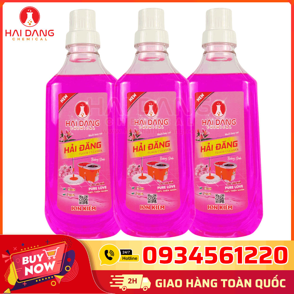 Nước Lau Sàn Hải Đăng – Hương Pure Love, Sạch Bóng Sàn, Lưu Hương Lâu