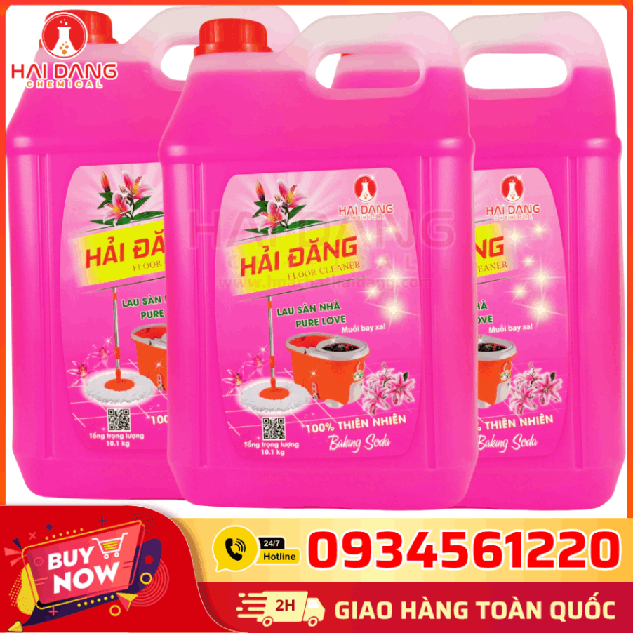 Nước Lau Sàn Hải Đăng 10 Lít – Hương Pure Love Chính Hãng Việt Nam