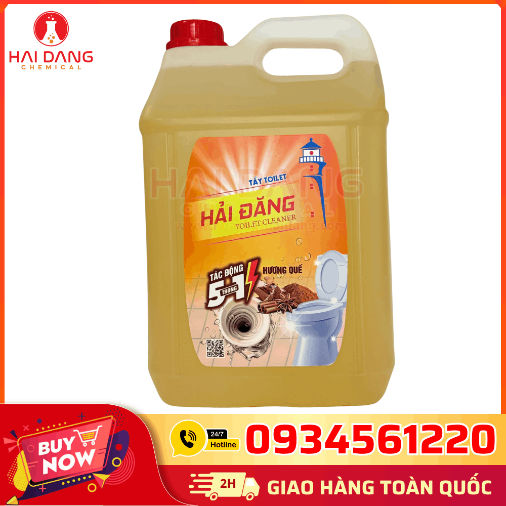 Nước Tẩy Toilet Hải Đăng Hương Quế – Can 10 Lít, Chất Tẩy Rửa Cho Nhà Hàng Khách Sạn