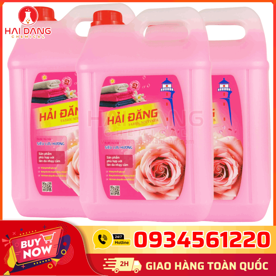 Nước Xả Vải Hải Đăng – Hương Hoa Hồng, Làm Mềm Vải, Lưu Hương Dễ Chịu
