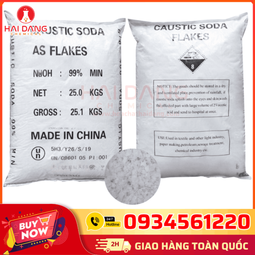 Xút Vảy NaOH 99% – Chính Hãng Trung Quốc, Chuẩn COA MSDS