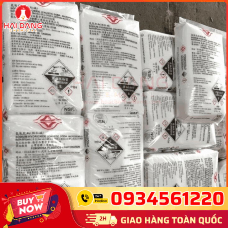 Kho Hàng Xút Vảy Sodium Hydroxide 99% – Bao 25Kg – Hóa Chất Hải Đăng Phân Phối Toàn Quốc, Giá Tốt Nhất