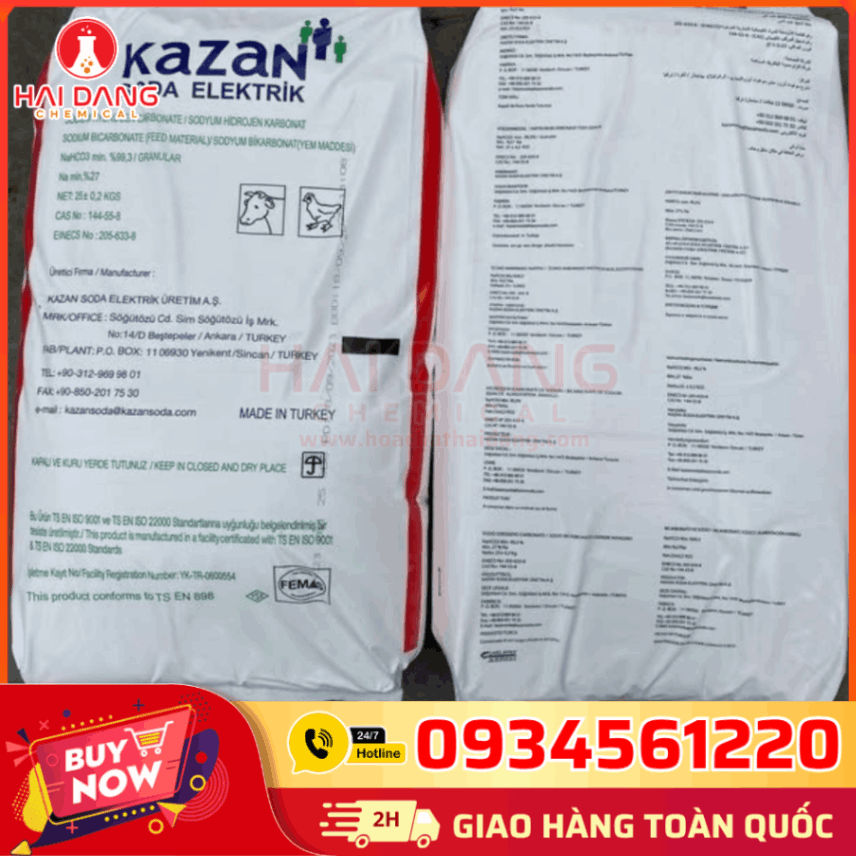 Baking Soda NaHCO3 – Sodium Bicarbonate Thổ Nhĩ Kỳ 25kg/bao, Hóa Chất Tẩy Rửa Nhà Hàng Khách Sạn