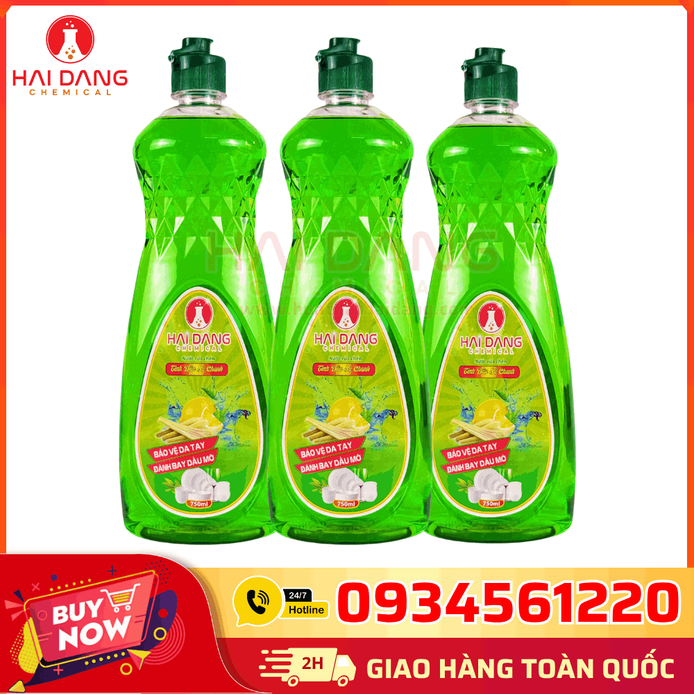 Dung Dịch Rửa Chén Hải Đăng – Hương Sả Chanh, Khử Mùi & Dịu Nhẹ Cho Da Tay