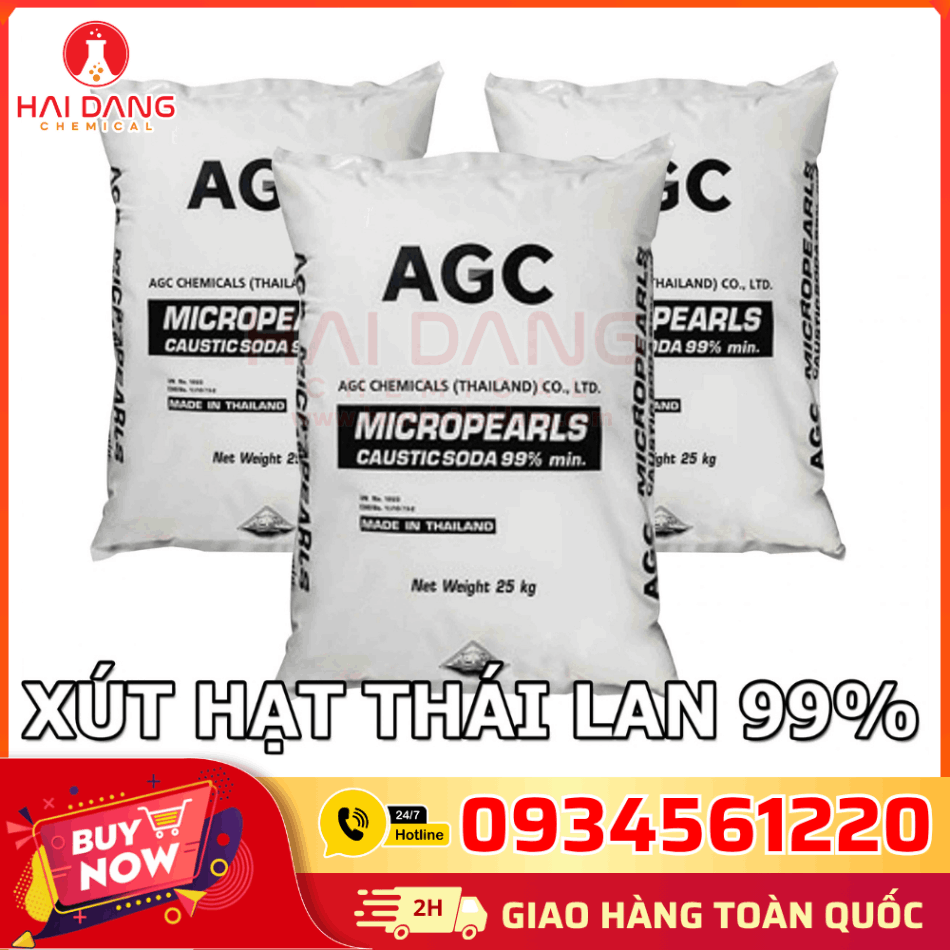 Caustic Soda Flakes NaOH 99% Xuất Xứ Thái Lan – Tẩy Rửa Dầu Mỡ & Xử Lý Nước